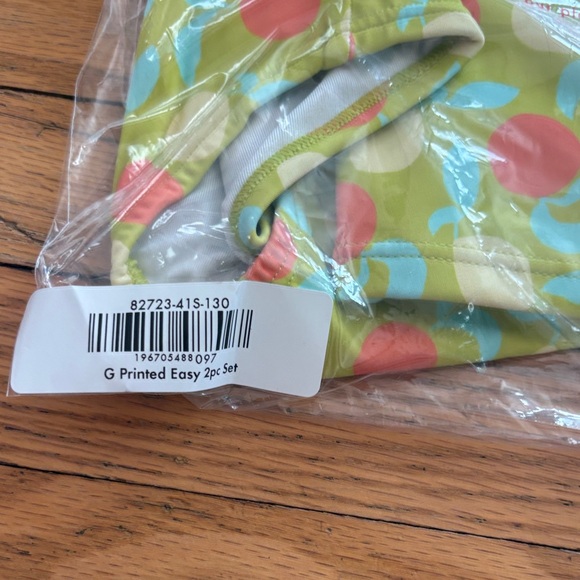 Hanna Andersson Lime and Coral Kids Bikini - Picture 4 of 6